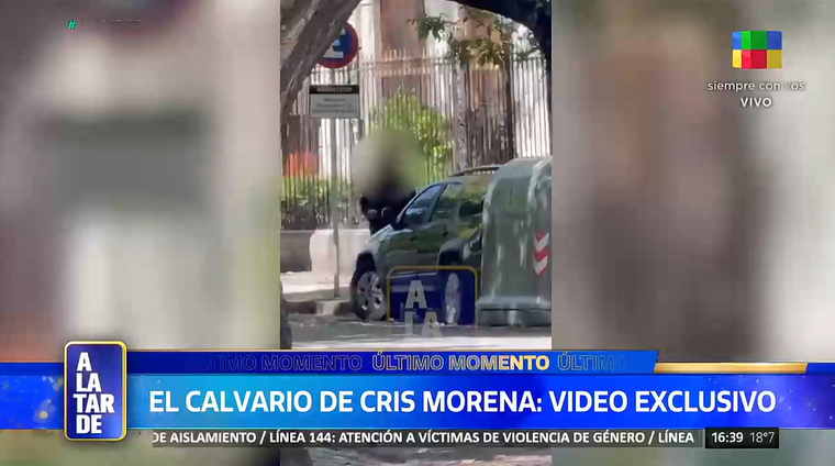 El acosador de Cris Morena a metros de la casa. Foto: captura de video / América TV. El acosador de Cris Morena a metros de la casa. Foto: captura de video / América TV.