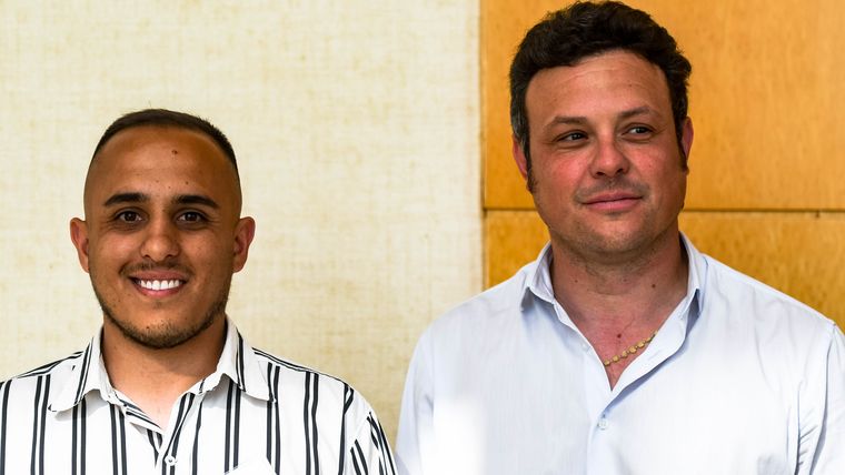 Nahuel Vacchelli junto a Nicolás Aroma. Nahuel Vacchelli junto a Nicolás Aroma.