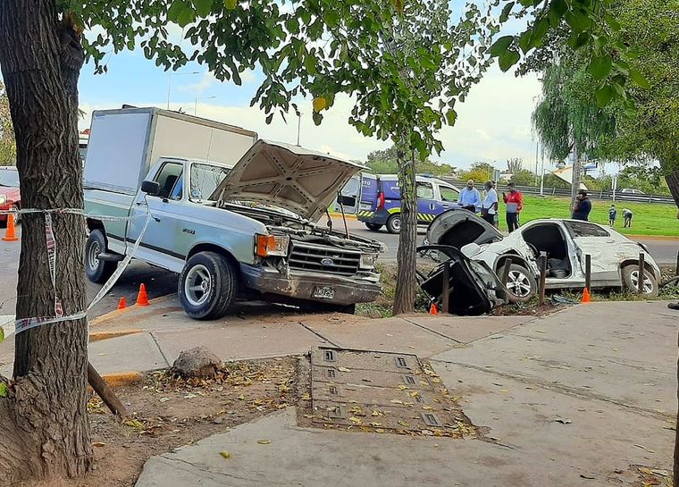 Así quedaron ambos rodados