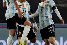 El astro argentino imaginaba a Lautaro Martínez con la camiseta del Barcelona. Foto: EFE