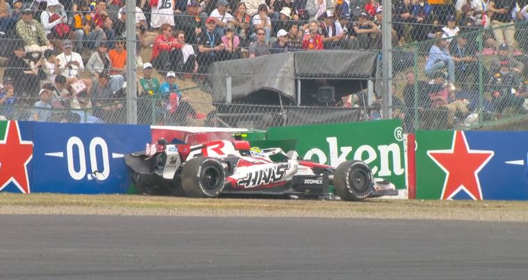 Oliver Bearman se accidentó tras intentar adelantar a Franco Colapinto. Oliver Bearman se accidentó tras intentar adelantar a Franco Colapinto.