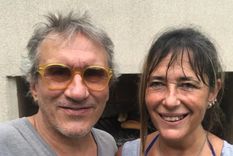 Marciano Cantero junto a su esposa, Viviana