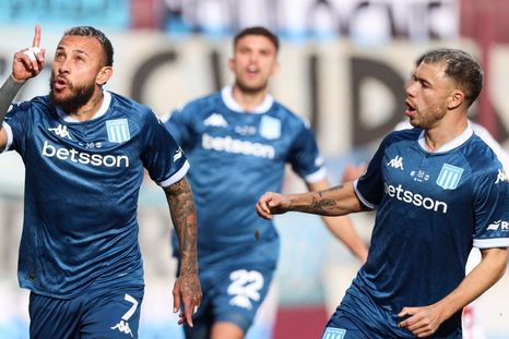 Duván Vergara festeja su gol en Racing ante Deportivo Riestra por la Copa Argentina. Duván Vergara festeja su gol en Racing ante Deportivo Riestra por la Copa Argentina.