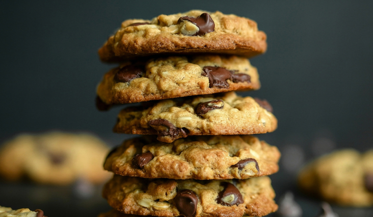 Receta de cookies de avena con chips