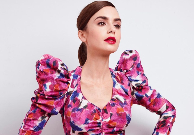 Lily Collins se ha vuelto una influencer de la moda gracias a su papel en Emily in Paris. Foto: Instagram @lilyjcollins