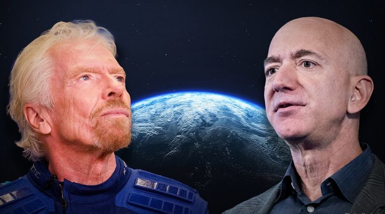 Branson y Bezos, competencia espacial. Foto: InfoCancha.