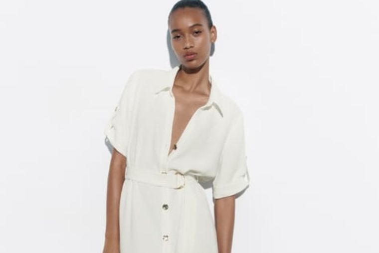 Este es el vestido camisero de Zara que no te puedes perder. Foto: Zara