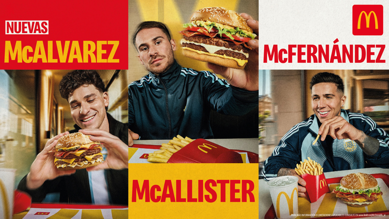 Con Alexis Mac Allister, Julián Álvarez y Enzo Fernández como protagonistas, Mc Donalds lanzó una edición especial.
