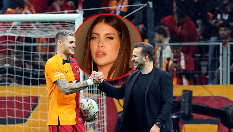 El DT de Galatasaray opinó sobre el conflicto entre Icardi y Wanda Nara. Foto: Galatasaray y archivo