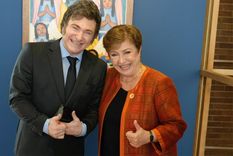 La directora del FMI habló del progreso económico de Argentina en un contexto internacional complicado Foto: Presidencia