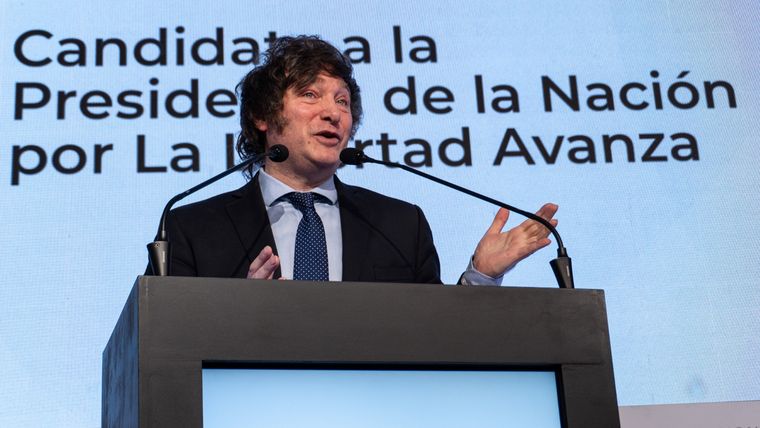 Javier Milei en el Council of the Americas Foto: Analía Melnik/MDZ