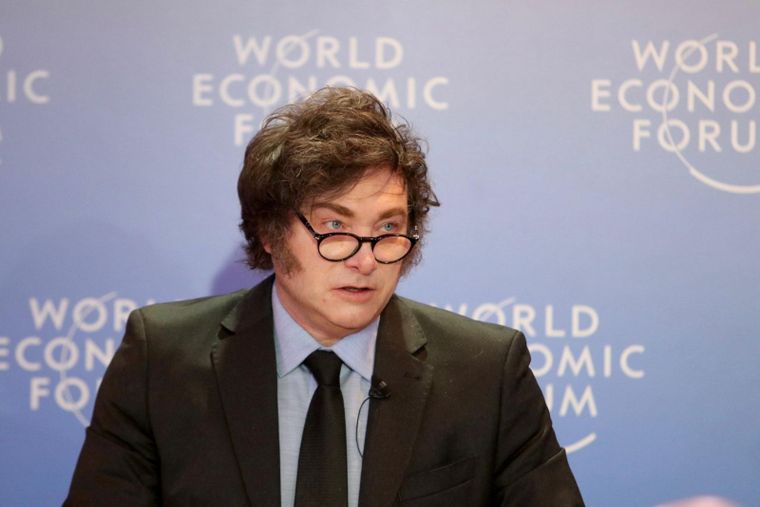 Javier Milei en el foro de Davos en 2025