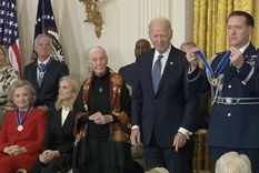 Joe Biden le otorgó la Medalla de la Libertad a Lionel Messi y el argentino, que está de vacaciones en su país, decidió no asistir a la ceremonia. Foto: @WhiteHouse