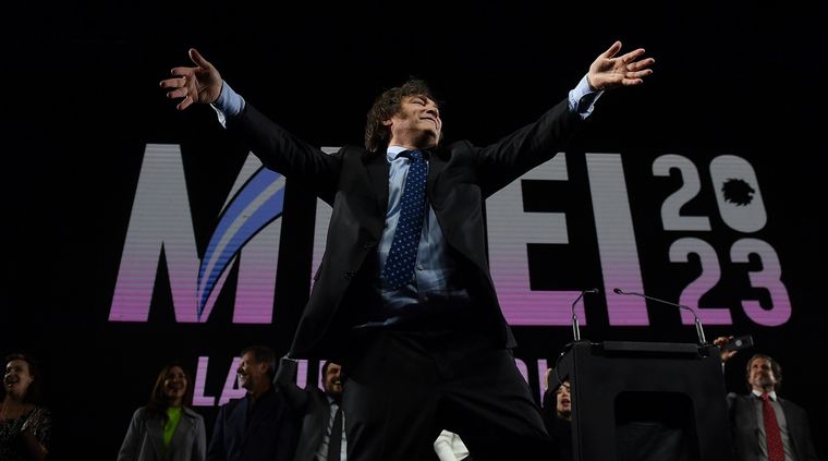 La victoria de Milei convulsionó el mercado financiero. Foto: Prensa Milei