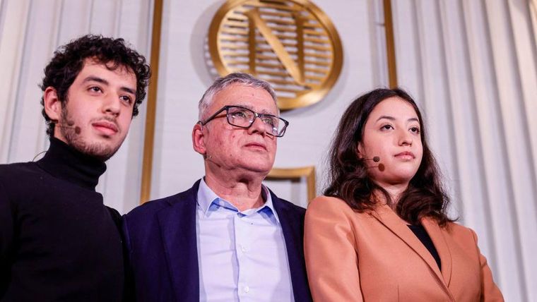 El esposo de Mohammadi y sus hijos asistieron al Festival del Premio Nobel de la Paz en Oslo.