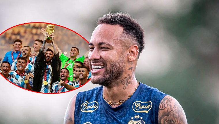 Neymar quiere sumar un importante jugador de la Scaloneta al Santos. Foto: Santos FC y NA