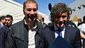 Javier Milei y Diego Santilli, juntos en Mar del Plata