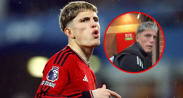 Alejandro Garnacho y su reacción. Foto: Captura