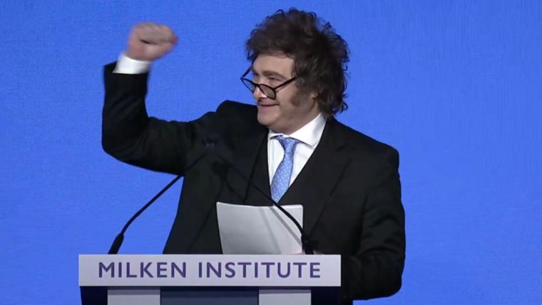 Javier Milei en el Milken Institute