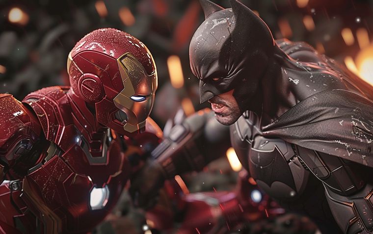 Sin lugar a dudas esta pelea entre titanes sería una de las más vistas por los fans de los comics Foto: Imagen generada por Midjourney