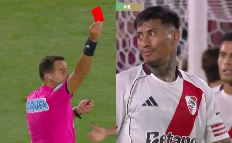 Juan Carlos Portillo, el primer expulsado de River en 2026. Foto: captura de video de ESPN.