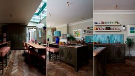 La diseñadora Laura Stephens (laurastephens.co.uk) convirtió esta cocina es un espacio más alegre y multifuncional. Foto: Paul Massey