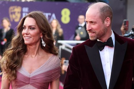 La princesa Kate Middleton y el príncipe Guillermo de Gales en los premios BAFTA.