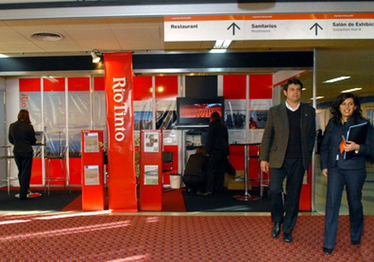 Stand de Río Tinto, uno de los desarrollos mineros destacados esta mañana por el ministro Francisco Pérez. Foto: Nacho Gaffuri / MDZ