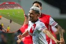 Maxi Salas y un ¿festejo desmedido? en el gol de Quintero a San Lorenzo en el último suspiro del alargue.