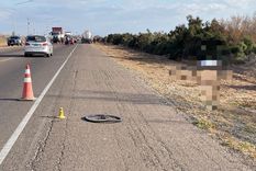 La escena del accidente en el que murió un ciclista en la ruta 24, en Lavalle La escena del accidente en el que murió un ciclista en la ruta 24, en Lavalle