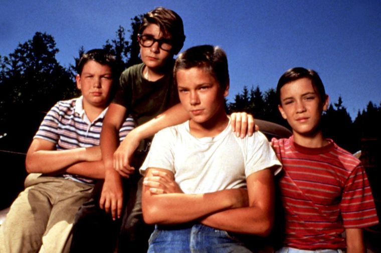 El joven elenco de "Cuenta Conmigo" incluyó (de izquierda a derecha) a Jerry OConnell, Corey Feldman, River Phoenix y Wil Wheaton.