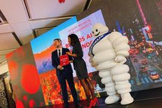 El momento de la presentación formal de la llegada de Michelin a Argentina. Foto: Alicia Sisteró.