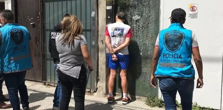 El momento en que Filippa era detenido por la Policía de la Ciudad de Buenos Aires