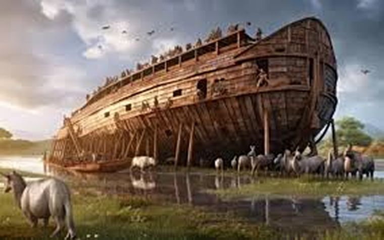 El arca de Noé es una historia bíblica que fue recreada por la inteligencia artificial. El arca de Noé es una historia bíblica que fue recreada por la inteligencia artificial. 