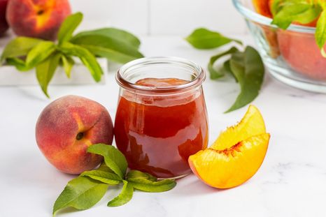 Receta de mermelada saludable de durazno sin azúcar refinada. Receta de mermelada saludable de durazno sin azúcar refinada.