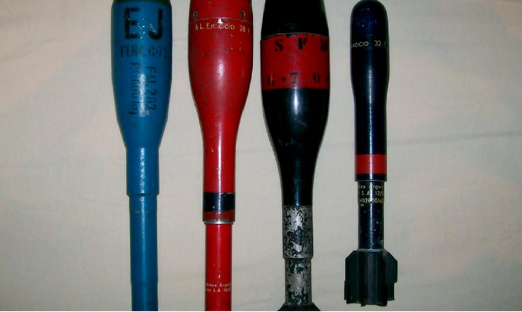 La granadas halladas en Palermo Foto: Télam