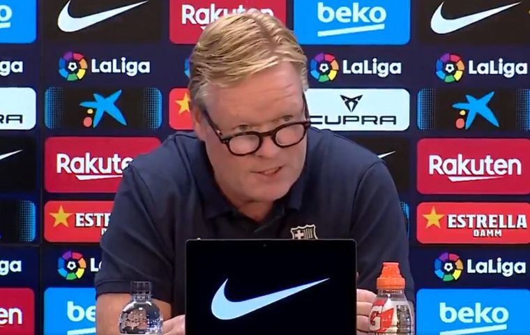 Ronald Koeman, DT de Barcelona. Foto: FC Barcelona