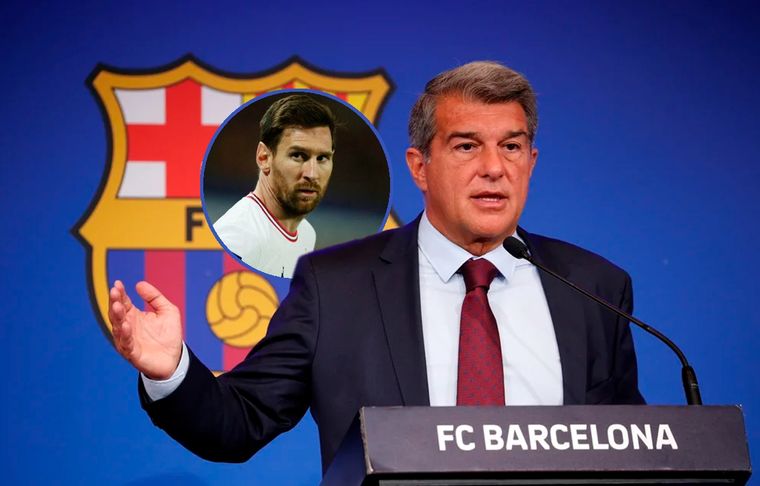 Joan Laporta El presidente del Barcelona aseguró que, para que Messi volviera, tendría que ser gratis.