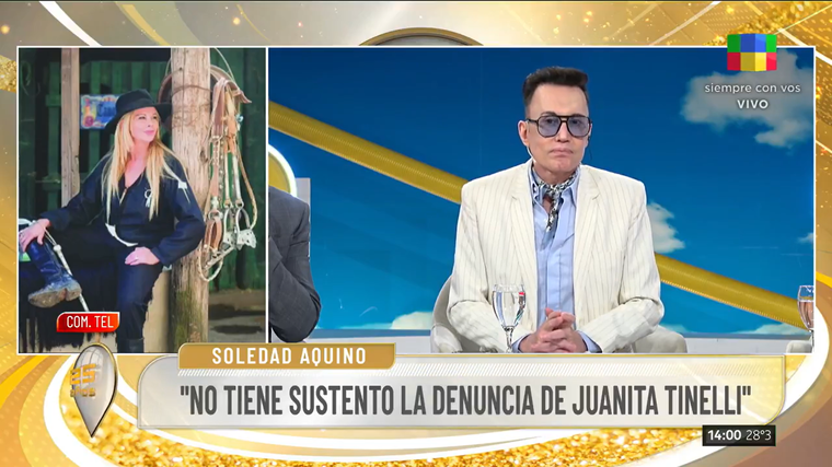 Soledad Aquino apuntó contra Juanita Tinelli. Foto: captura de video/ América TV.  Soledad Aquino apuntó contra Juanita Tinelli. Foto: captura de video/ América TV. 