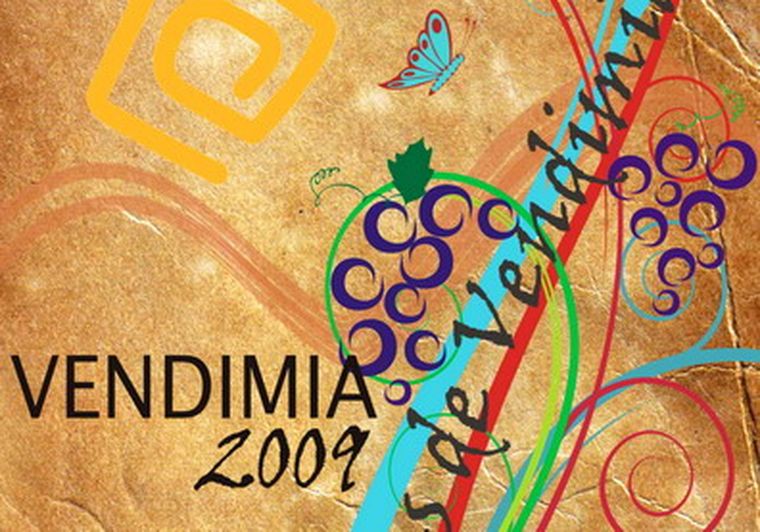Parte del afiche que promocionaba la Fiesta de la Vendimia en 2009 Parte del afiche que promocionaba la Fiesta de la Vendimia en 2009