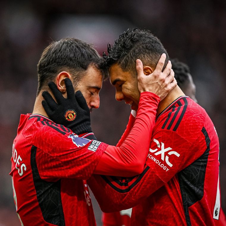 Bruno Fernandes marcó el empate y luego su equipo lo dio vuelta. Foto: @ManUtd