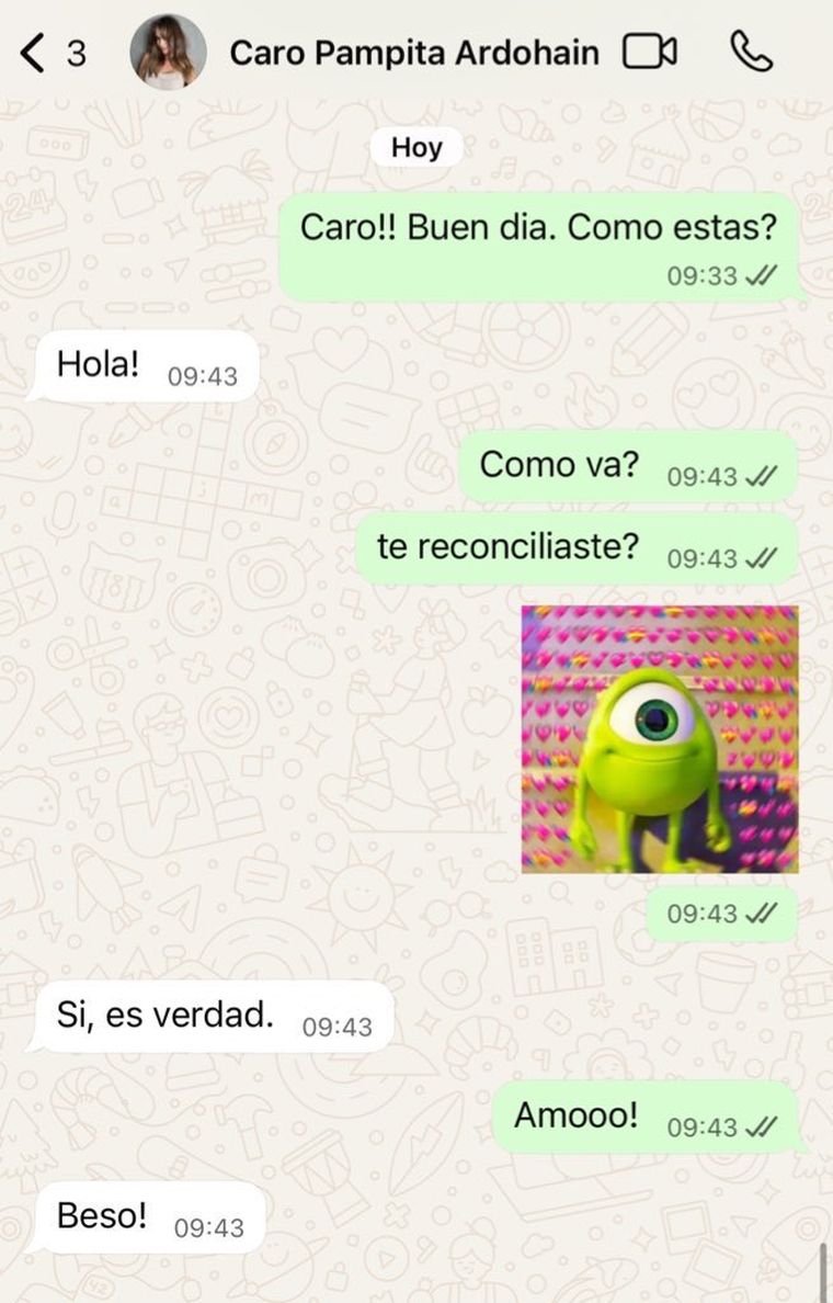 Pampita confirmó la vuelta con Martín Pepa. Foto: X/ @elejercitodelam. Pampita confirmó la vuelta con Martín Pepa. Foto: X/ @elejercitodelam.