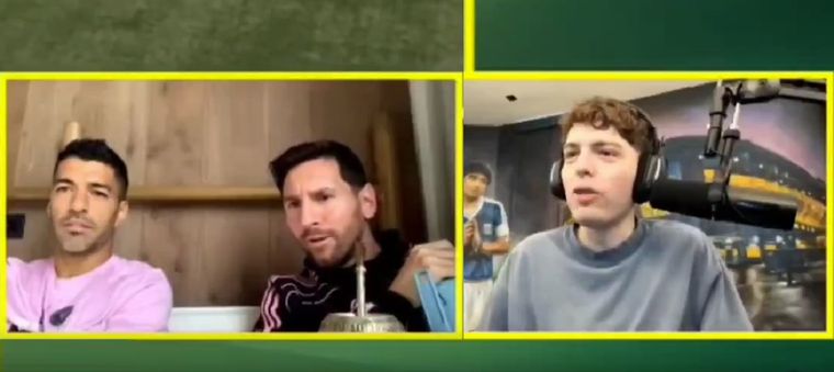 Messi y Suárez compartieron una divertida transmisión con Davoo Xeneize. Messi y Suárez compartieron una divertida transmisión con Davoo Xeneize.