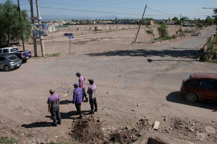 El corte en Elpidio y Estrada Foto: Guaymallén