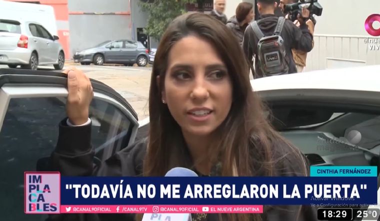 El domicilio de Cinthia Fernández fue allanado por un conflicto vecinal