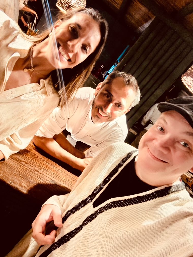 Lucas Bustos, Federico Croce y Agustina Vela.