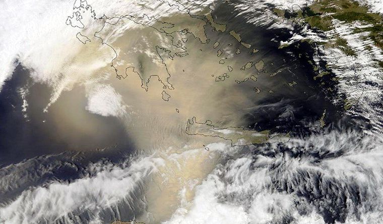 La imagen de la NASA sobre este singular evento natural. Foto: Dpa.