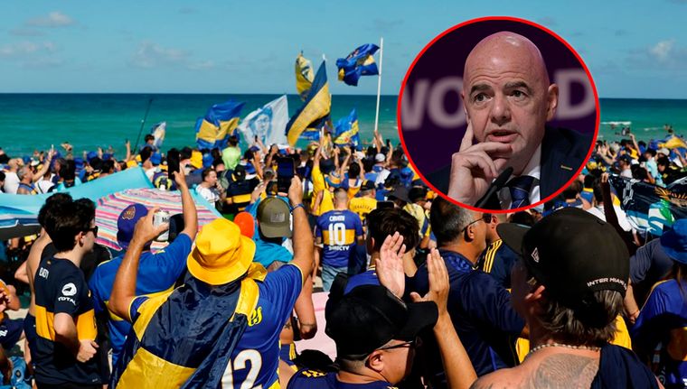 Gianni Infantino se pronunció respecto de la manifestación de hinchas de Boca en las playas de Miami.