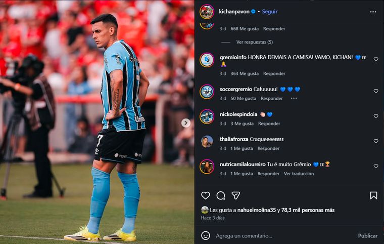 En Instagram apodaron "Cafú" a Cristian Pavón. En Instagram apodaron "Cafú" a Cristian Pavón.