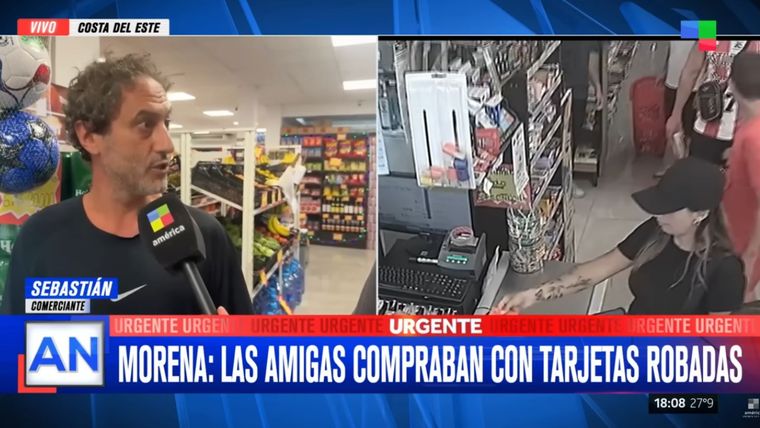 Las cámaras de seguridad del supermercado en La Lucila del Mar fueron determinantes para identificar a las estafadoras. Las cámaras de seguridad del supermercado en La Lucila del Mar fueron determinantes para identificar a las estafadoras.